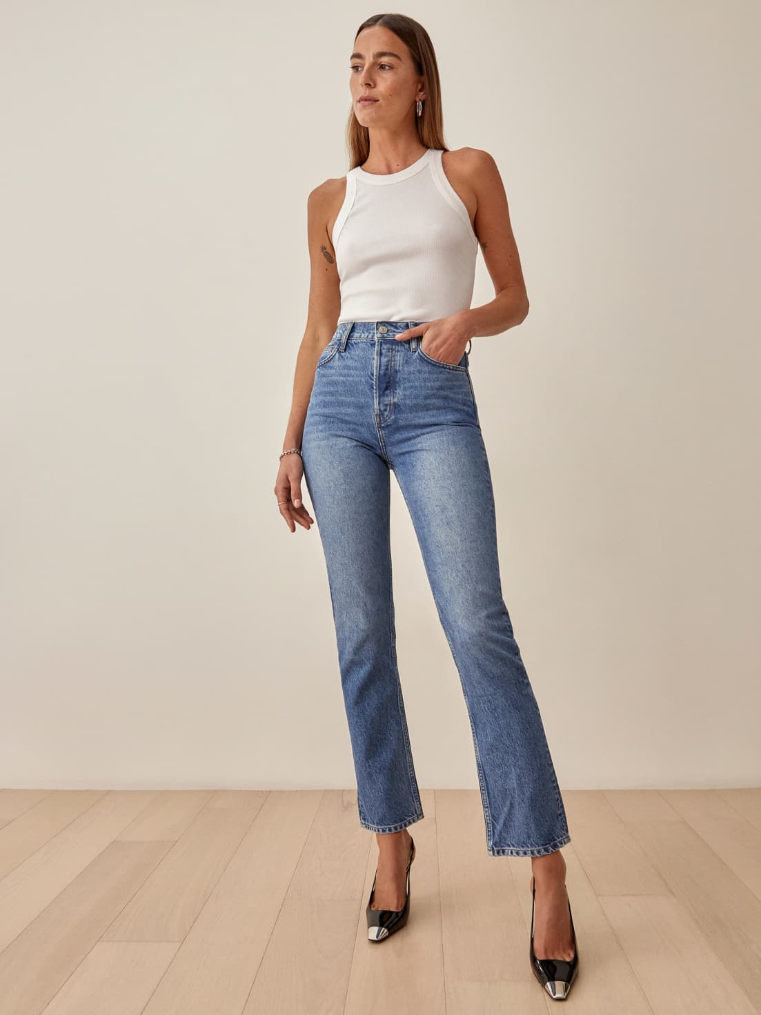 Colorado Shadow Pocket Cynthia High Rise Straight Jeans
